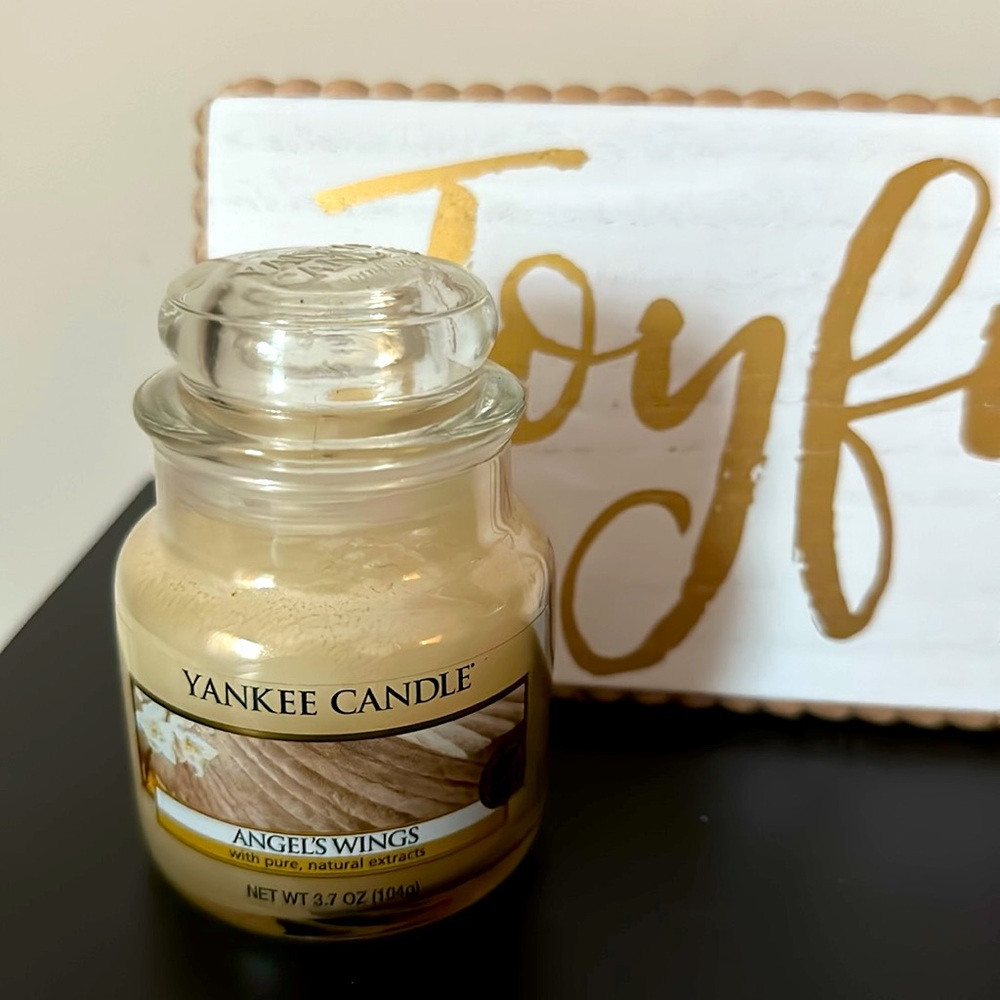 Yankee Candle RARE Angels Wings 3.7oz mini jar candle NEW vintage stock HTF
